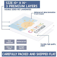 HKM-287891 Calm Corner Wall Art Set - 12 Educational Calm Posters for Classroom Decor