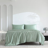 HKM-287955 Lyocell Fiber Cool Touch Bed Sheet Set with Fitted Sheet, Duvet Cover & Pillowcases in Multiple Sizes