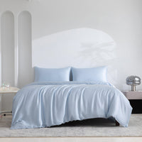 HKM-287955 Lyocell Fiber Cool Touch Bed Sheet Set with Fitted Sheet, Duvet Cover & Pillowcases in Multiple Sizes