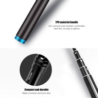 HKM-288019 Aluminum Alloy Tripod Selfie Stick for iPhone and Action Cameras, Adjustable Height 28cm to 90cm, Includes Phone Holder and Mount Adapter
