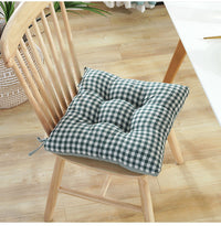 HKM-288019 Thickened Four Hole Lattice Stripe Chair Cushion - Modern Design in Multiple Color Options