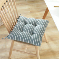 HKM-288019 Thickened Four Hole Lattice Stripe Chair Cushion - Modern Design in Multiple Color Options