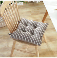 HKM-288019 Thickened Four Hole Lattice Stripe Chair Cushion - Modern Design in Multiple Color Options