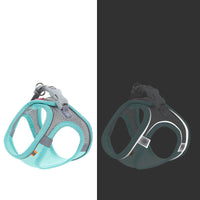 HKM-288147 Breathable Cotton Pet Mesh Chest Harness with Reflective Leash