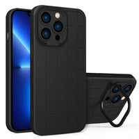 HKM-288211 Invisible Bracket Rubik's Cube Phone Case for iPhone Models - TPU+PC Material in Multiple Colors