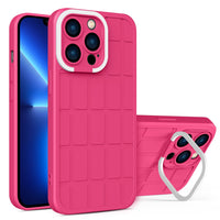 HKM-288211 Invisible Bracket Rubik's Cube Phone Case for iPhone Models - TPU+PC Material in Multiple Colors