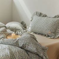 HKM-288275 Floral Double Gauze Bed Set - 4 Pieces, Pure Cotton, Available in Multiple Styles & Sizes