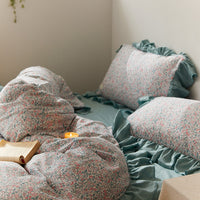 HKM-288275 Floral Double Gauze Bed Set - 4 Pieces, Pure Cotton, Available in Multiple Styles & Sizes
