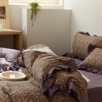 HKM-288275 Floral Double Gauze Bed Set - 4 Pieces, Pure Cotton, Available in Multiple Styles & Sizes