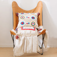 HKM-288339 Geometric Abstract Cotton Pillowcase with Tassels