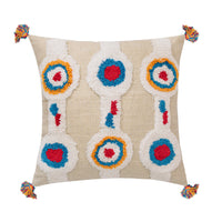 HKM-288339 Geometric Abstract Cotton Pillowcase with Tassels