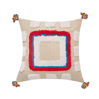HKM-288339 Geometric Abstract Cotton Pillowcase with Tassels