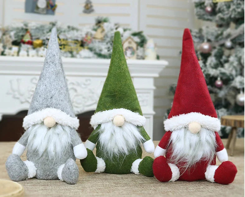 HKM-288531 Charming Stuffed Plush Christmas Gnomes and Elves for Holiday Decor