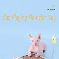 HKM-288595 Interactive Cat Teaser Toy – Whack-A-Mole Style with Cardboard and Wood, Indoor Fun for Cats
