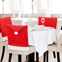 HKM-288723 Christmas Chair Covers Set - Festive Santa & Snowman Designs, Ideal for Holiday Decorations, 100% Hypoallergenic Fabric
