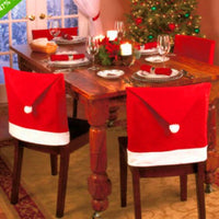 HKM-288723 Christmas Chair Covers Set - Festive Santa & Snowman Designs, Ideal for Holiday Decorations, 100% Hypoallergenic Fabric