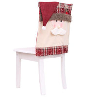 HKM-288723 Christmas Chair Covers Set - Festive Santa & Snowman Designs, Ideal for Holiday Decorations, 100% Hypoallergenic Fabric