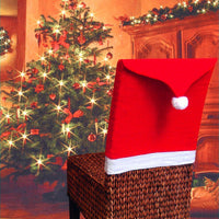 HKM-288723 Christmas Chair Covers Set - Festive Santa & Snowman Designs, Ideal for Holiday Decorations, 100% Hypoallergenic Fabric