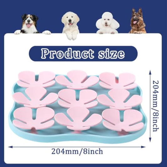 HKM-288723 Slow Feeder Dog Bowls Silicone Slow Feeder Lick Down Eating Pet Calming Mat Anxiety Relief Training Wet Food Lick Pad With Suction Cup Interactive Feed Game Toy All Breed Dogs
