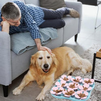 HKM-288723 Slow Feeder Dog Bowls Silicone Slow Feeder Lick Down Eating Pet Calming Mat Anxiety Relief Training Wet Food Lick Pad With Suction Cup Interactive Feed Game Toy All Breed Dogs