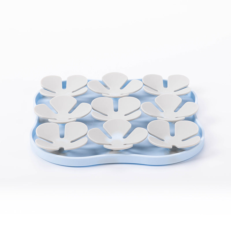 HKM-288723 Slow Feeder Dog Bowls Silicone Slow Feeder Lick Down Eating Pet Calming Mat Anxiety Relief Training Wet Food Lick Pad With Suction Cup Interactive Feed Game Toy All Breed Dogs