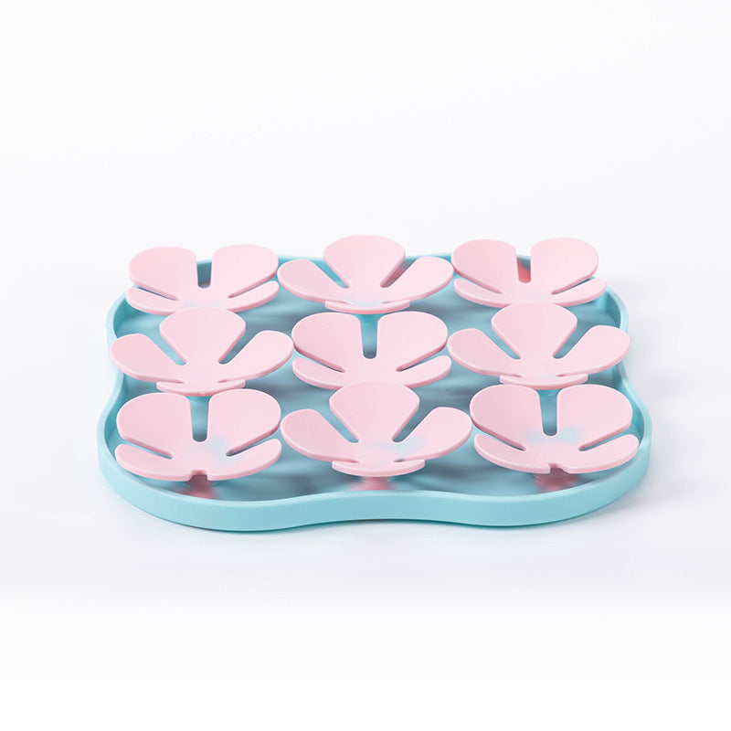 HKM-288723 Slow Feeder Dog Bowls Silicone Slow Feeder Lick Down Eating Pet Calming Mat Anxiety Relief Training Wet Food Lick Pad With Suction Cup Interactive Feed Game Toy All Breed Dogs