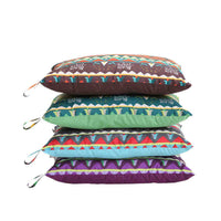 HKM-288787 Portable Outdoor Camping Pillow - 80% Polyester Fiber & 20% Cotton, Compact Storage Size 25x13cm, Expanded Size 40x30x10cm