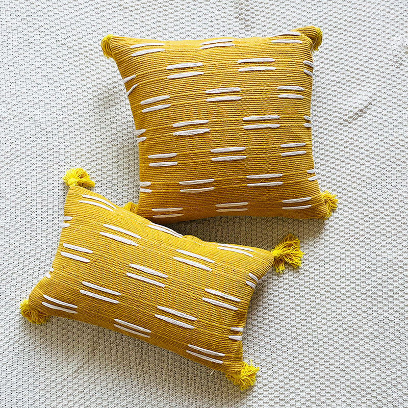 HKM-288915 Bohemian Circle Fringe Pillow Cover, Cotton, Nordic Style, 45x45cm & 30x50cm