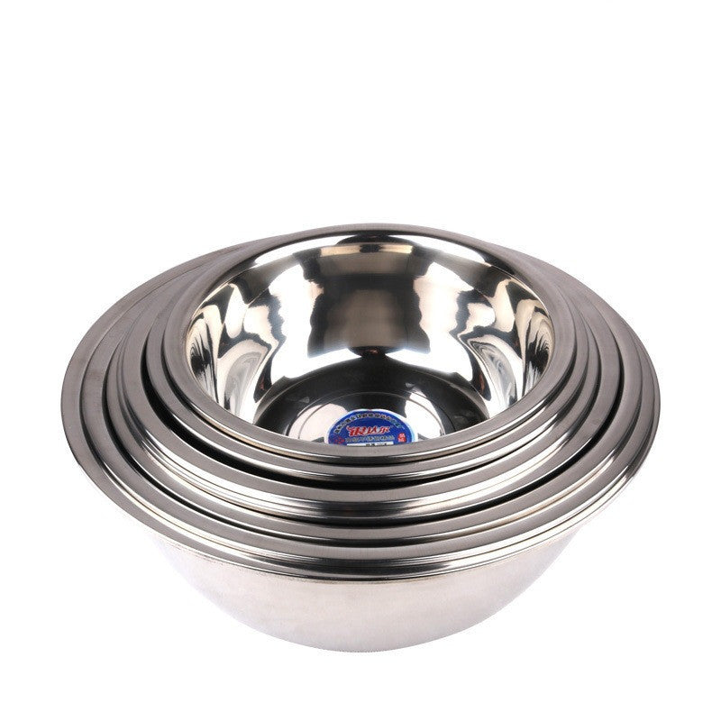 HKM-288915 Extra Thick 304 Stainless Steel Mixing Bowl - Available in Multiple Sizes (20cm to 30cm)