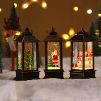 HKM-288915 Portable LED Oil Lamp for Christmas Decoration - European Style Snowman, Tree, Angel, and Elderly Designs