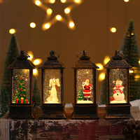 HKM-288915 Portable LED Oil Lamp for Christmas Decoration - European Style Snowman, Tree, Angel, and Elderly Designs
