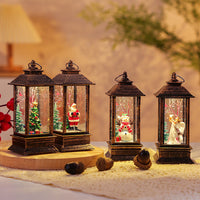 HKM-288915 Portable LED Oil Lamp for Christmas Decoration - European Style Snowman, Tree, Angel, and Elderly Designs