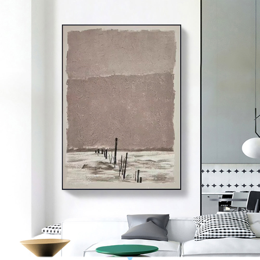 HKM-289043 Abstract Handmade Oil Painting Canvas Art for Living Room Decor, Unstretched and Frameless, Various Sizes Available