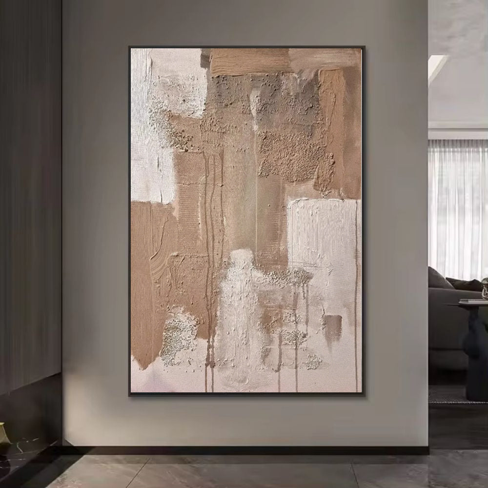 HKM-289043 Abstract Handmade Oil Painting Canvas Art for Living Room Decor, Unstretched and Frameless, Various Sizes Available