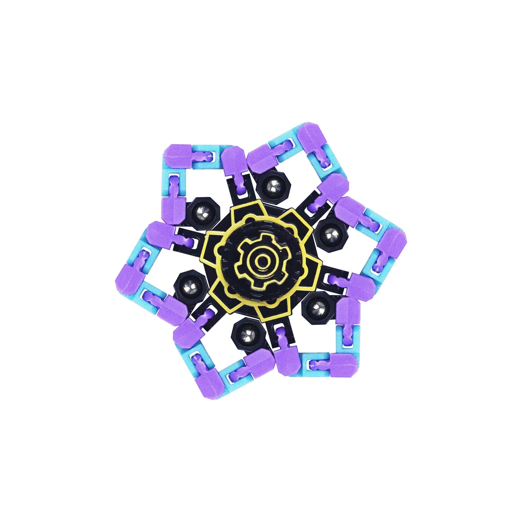 HKM-289107 Deformed Mechanical Gyro Luminous Fingertip Spinner Toy for Stress Relief