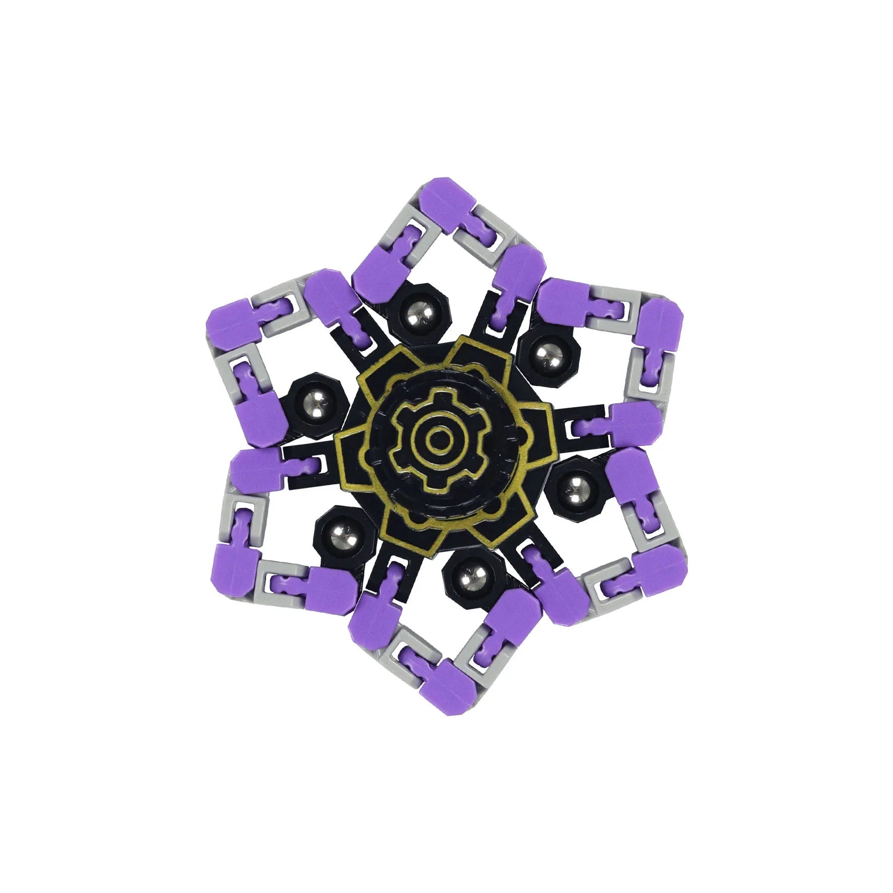 HKM-289107 Deformed Mechanical Gyro Luminous Fingertip Spinner Toy for Stress Relief