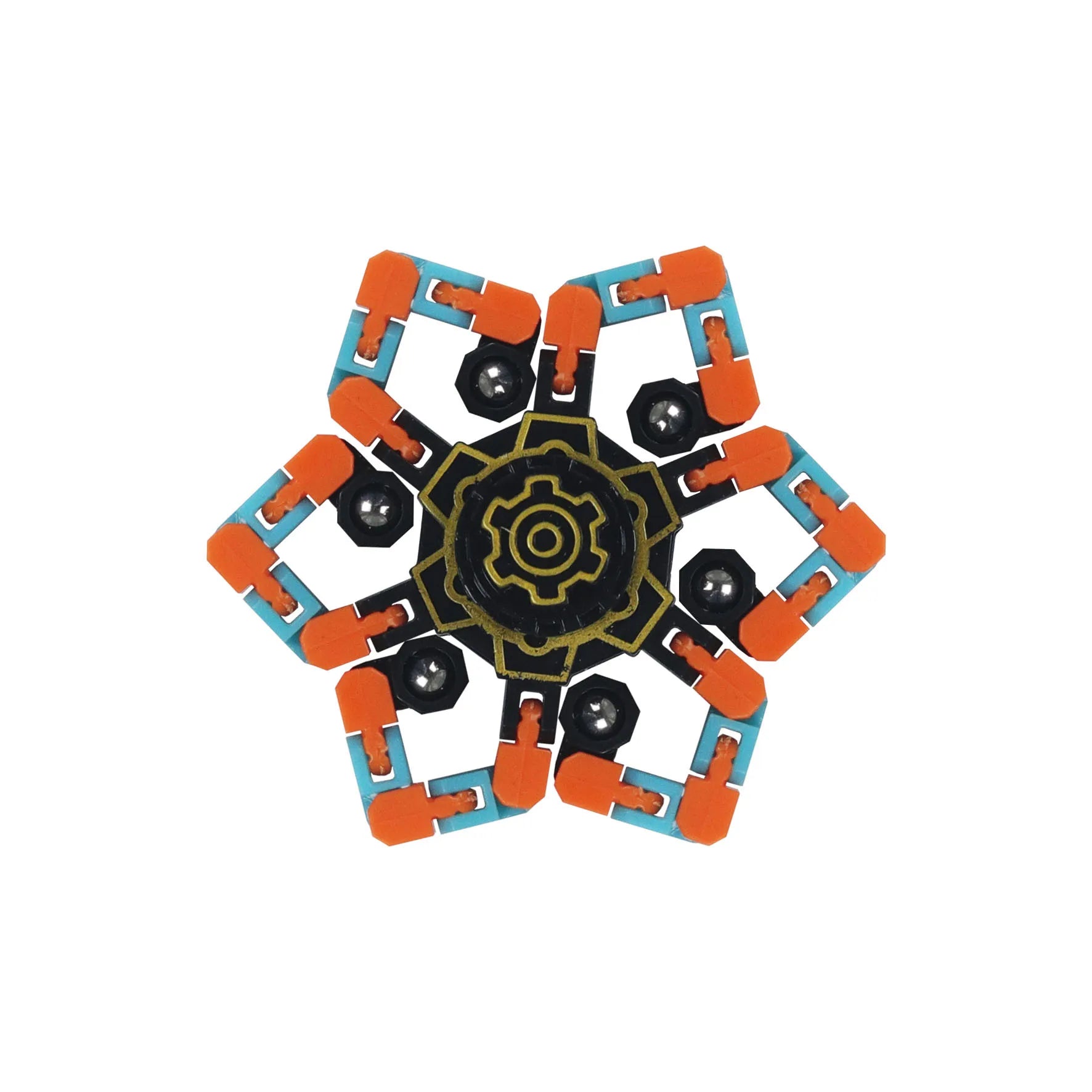 HKM-289107 Deformed Mechanical Gyro Luminous Fingertip Spinner Toy for Stress Relief