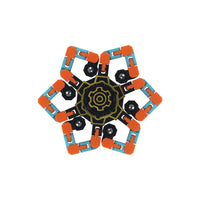 HKM-289107 Deformed Mechanical Gyro Luminous Fingertip Spinner Toy for Stress Relief