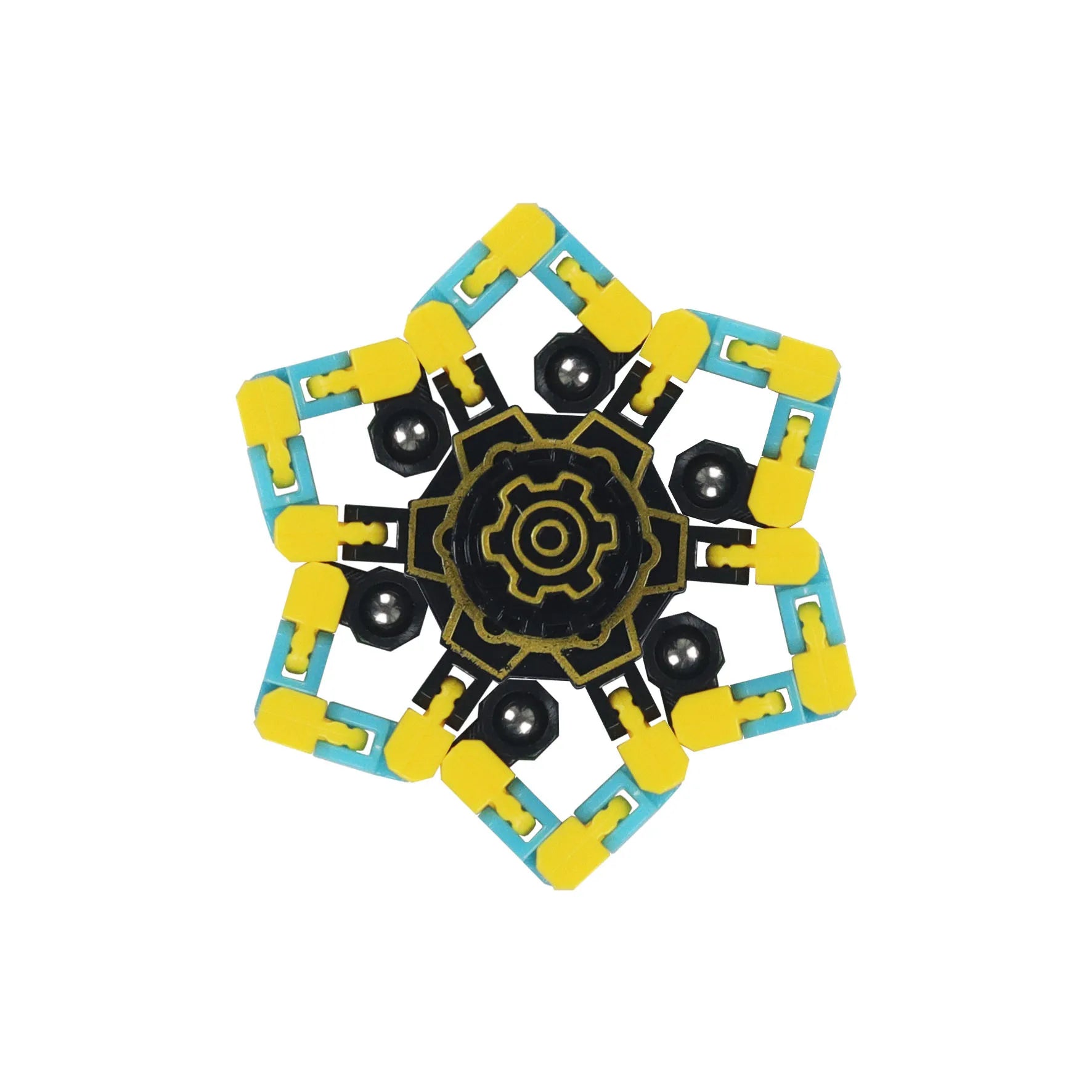 HKM-289107 Deformed Mechanical Gyro Luminous Fingertip Spinner Toy for Stress Relief