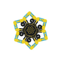HKM-289107 Deformed Mechanical Gyro Luminous Fingertip Spinner Toy for Stress Relief