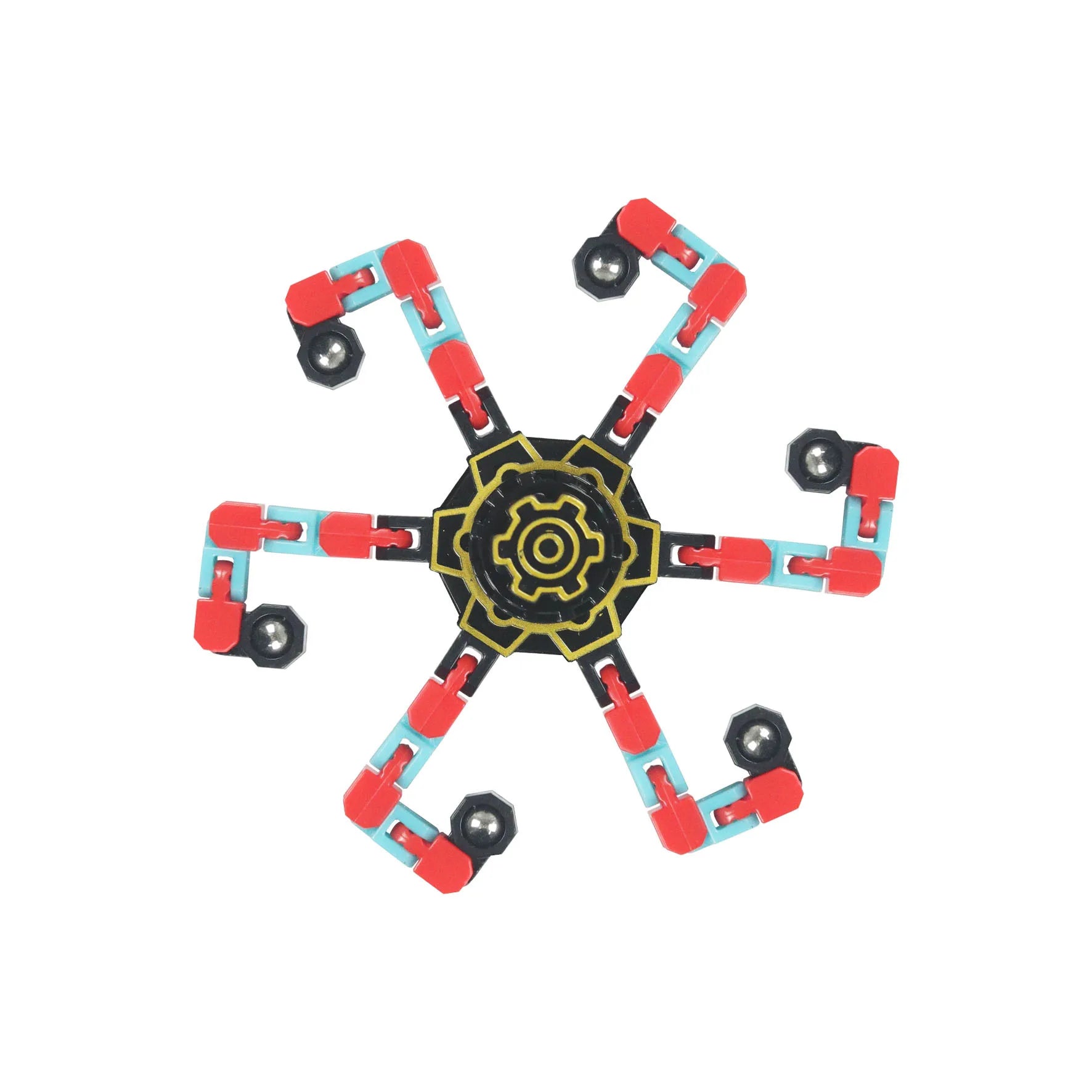 HKM-289107 Deformed Mechanical Gyro Luminous Fingertip Spinner Toy for Stress Relief
