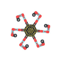 HKM-289107 Deformed Mechanical Gyro Luminous Fingertip Spinner Toy for Stress Relief