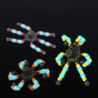 HKM-289107 Deformed Mechanical Gyro Luminous Fingertip Spinner Toy for Stress Relief