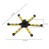HKM-289107 Deformed Mechanical Gyro Luminous Fingertip Spinner Toy for Stress Relief