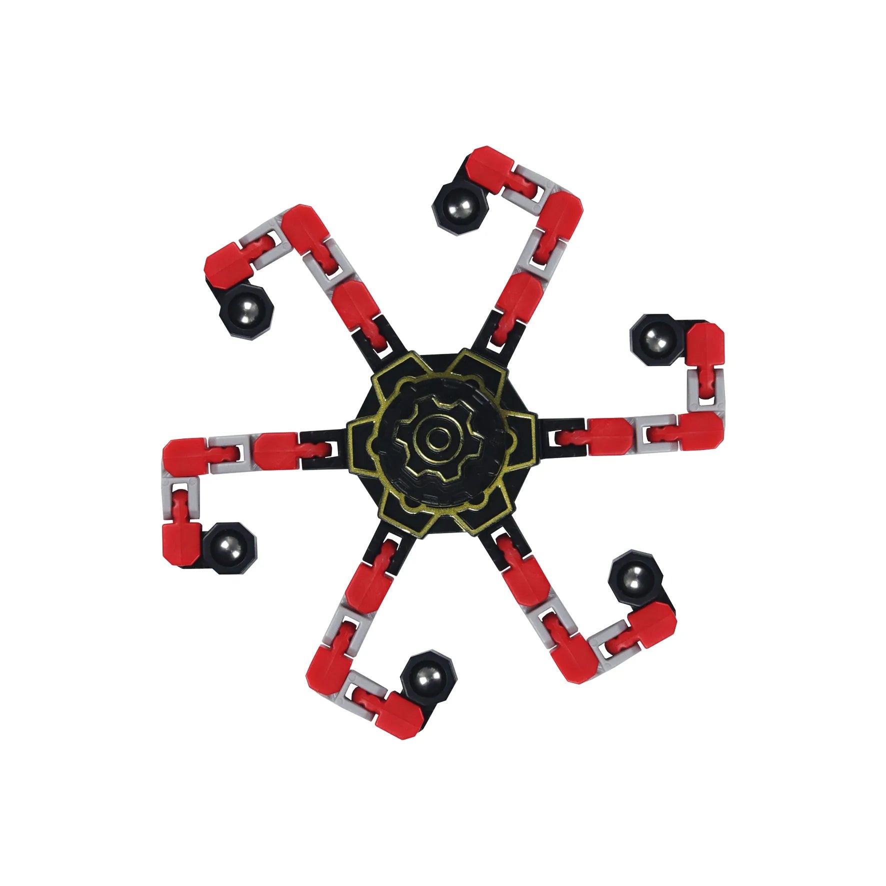 HKM-289107 Deformed Mechanical Gyro Luminous Fingertip Spinner Toy for Stress Relief