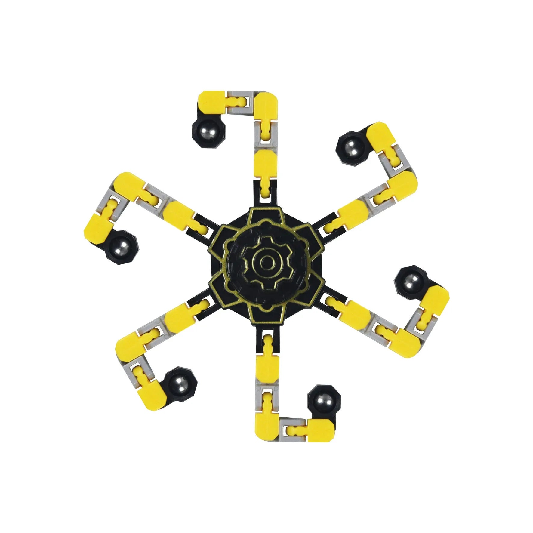 HKM-289107 Deformed Mechanical Gyro Luminous Fingertip Spinner Toy for Stress Relief
