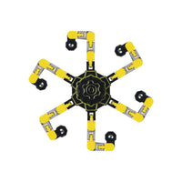 HKM-289107 Deformed Mechanical Gyro Luminous Fingertip Spinner Toy for Stress Relief