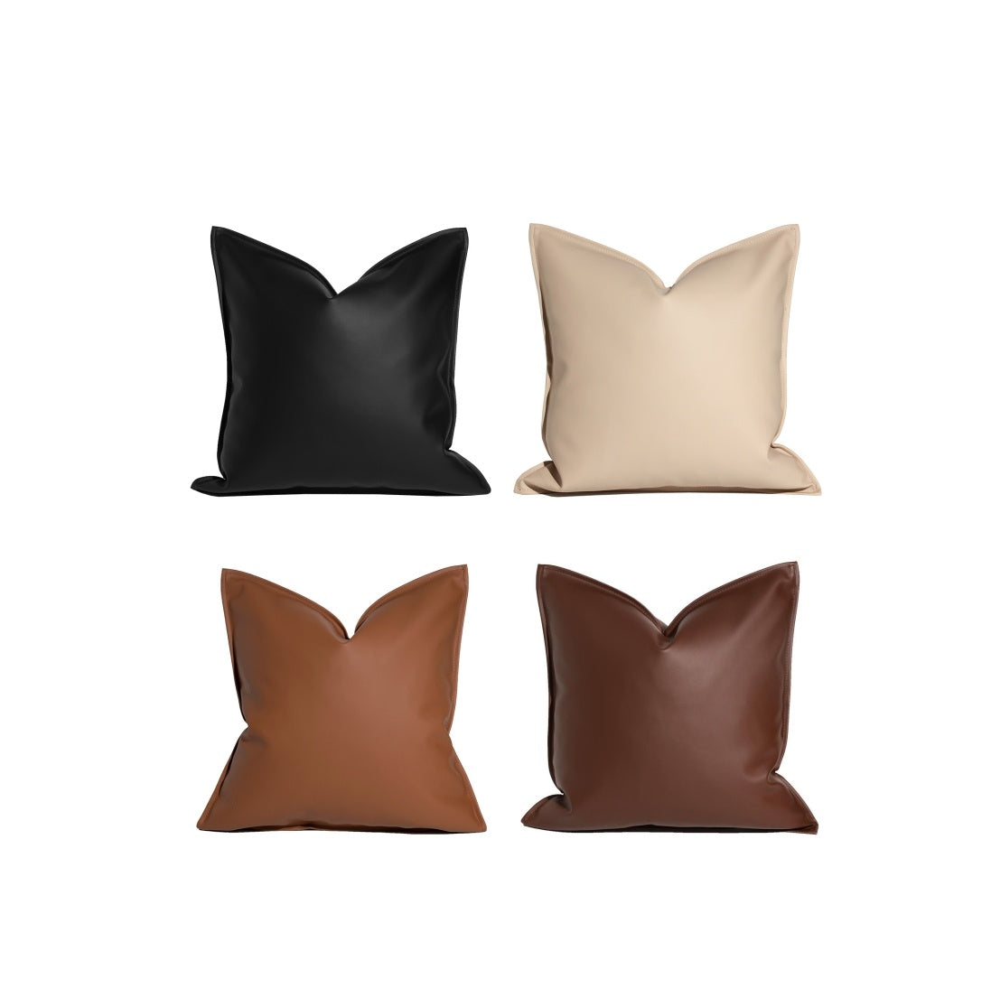 HKM-289235 Nordic Style Solid Leather Throw Pillow for Living Room or Bed Support
