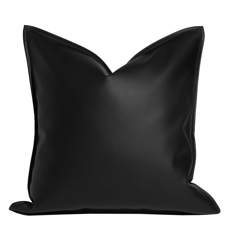 HKM-289235 Nordic Style Solid Leather Throw Pillow for Living Room or Bed Support