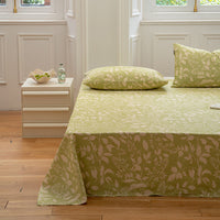 HKM-289427 Cotton Bed Sheet in Pastoral Flower Design – Multiple Sizes Available